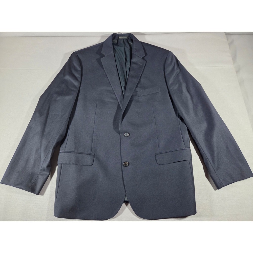 Lauren Ralph Lauren Suit Jacket Mens 46R Blue 100% Wool Slim Fit Black Label